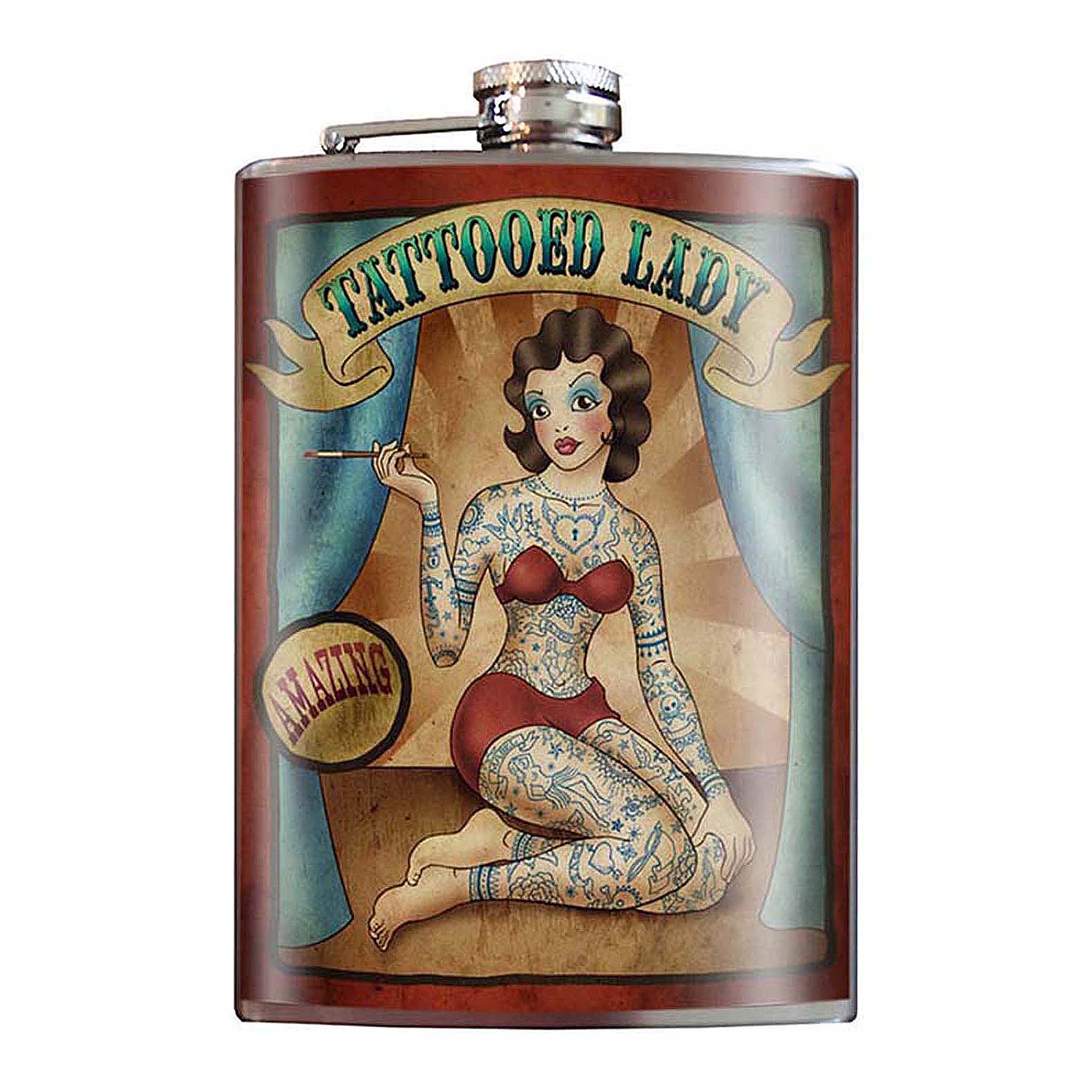 Flask: Tattooed Lady
