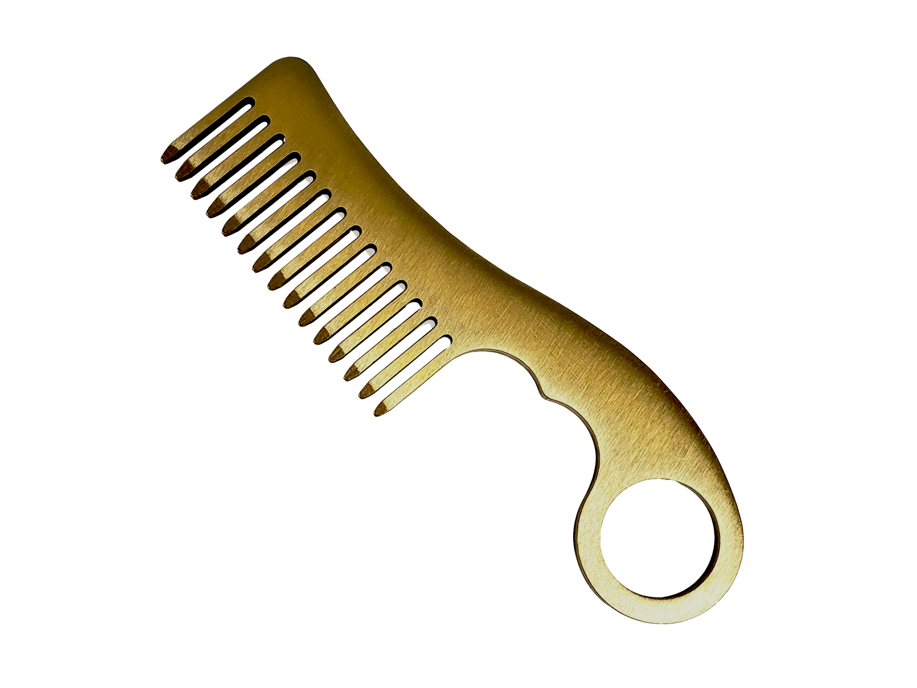 Men's Styling Tool: Fancy Brass Beard and Mustache Comb