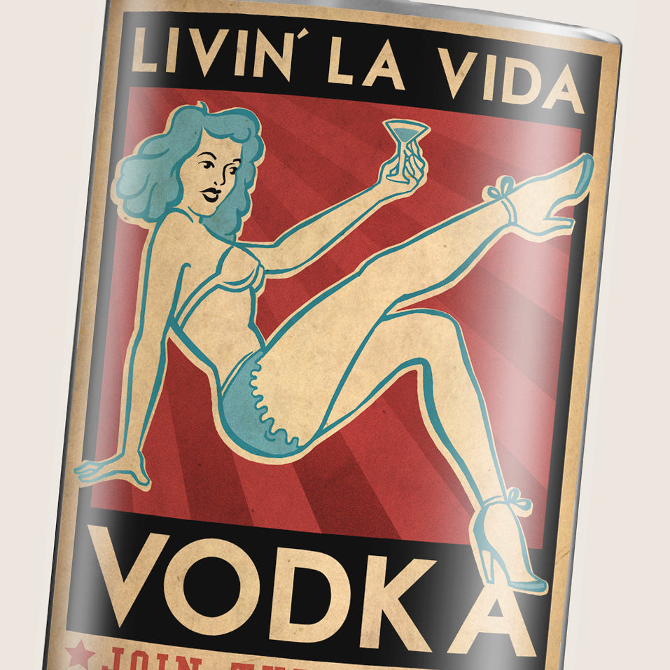 8 oz. Hip Flask: Livin' La Vida Vodka, Join the Party! Kick off every holiday or party with confidence. Cool stylish stainless steel drinking flask. Designed for durability and aesthetic appeal.