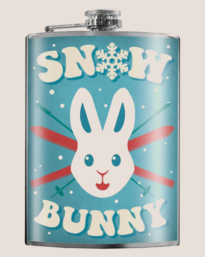 8 oz. Hip Flask: Snow Bunny Kick off every holiday or winter party with confidence. Cool stylish stainless steel drinking flask. Designed for durability and aesthetic appeal.